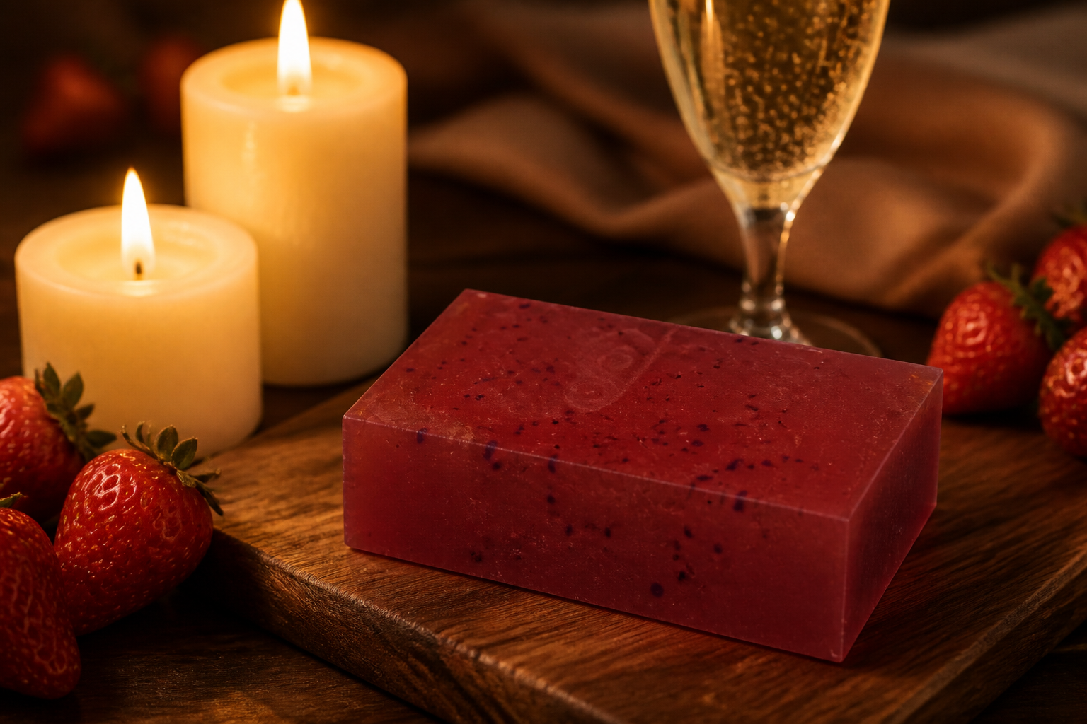 Champagne Strawberry - Clear Soap